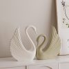 Original design high-grade gray and cream style swan desktop ornaments