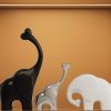 Electroplating harmonious elephant family desktop ornaments
