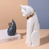 Harmonious cat and mouse desktop ornaments