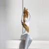 Original design art white hanging feet sitting figure shape living room decoration ornaments