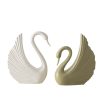 Original design high-grade gray and cream style swan desktop ornaments