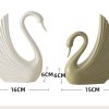 Original design high-grade gray and cream style swan desktop ornaments