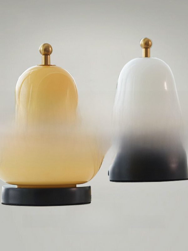 French Cream Pear Table Lamp Bedroom Bedside Simple Living Room Charging Portable High-Level Atmosphere Decorative Night Light