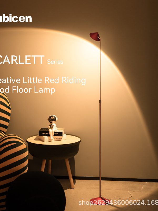 Tubicen Little Red Riding Hood Floor Lamp Living Room Light Luxury Atmosphere Lamp Modern Simple Nordic Bedroom Bedside Floor Lamp