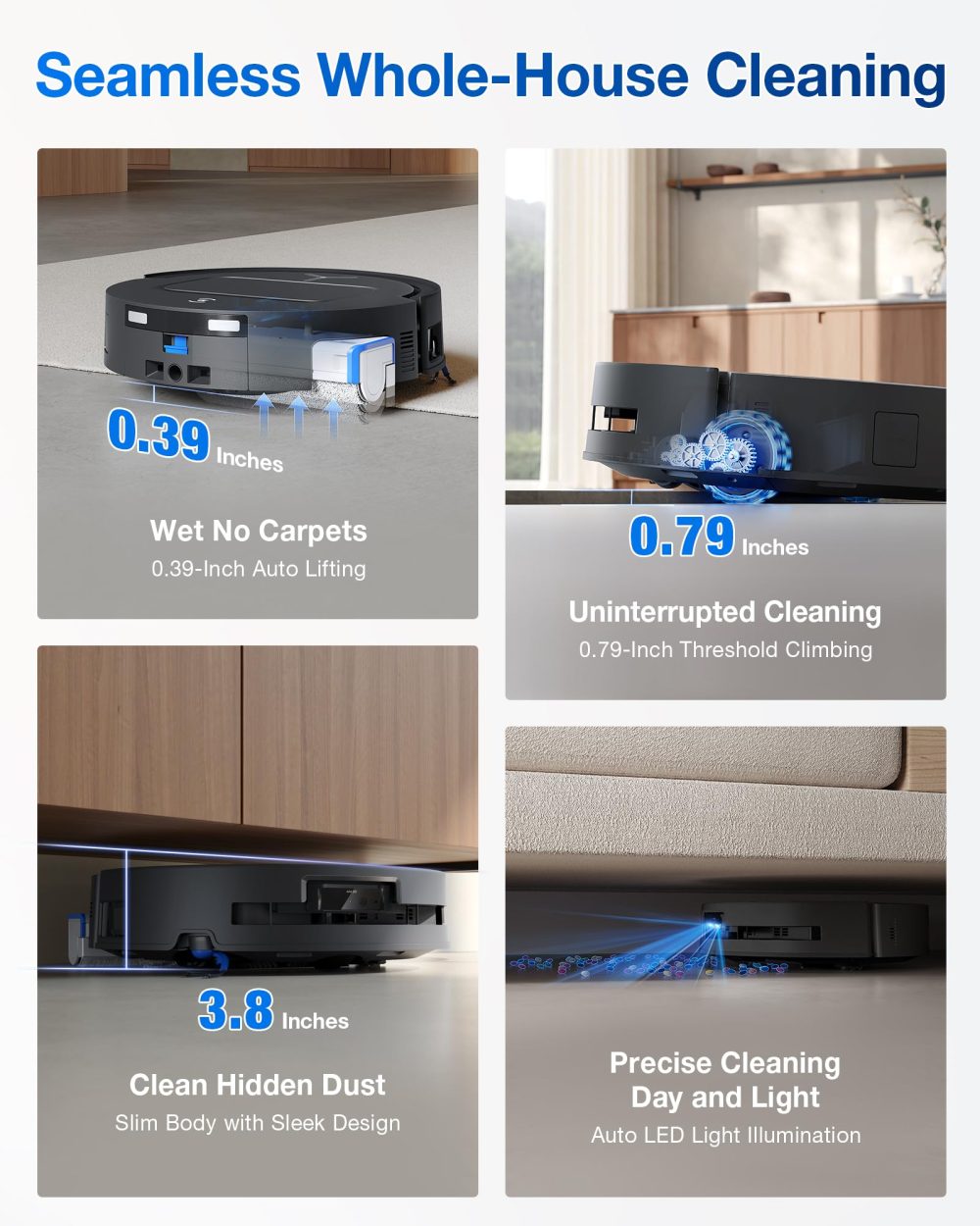 ECOVACS DEEBOT X9 PRO Omni Robot Vacuum and Mop, Blast™ 16,600Pa Suction, OZMO Roller Instant Self-Washing Mopping, ZeroTangle™ 3.0, Triple Lift System, AI Smart Navigation, Hands-Free Omni Station - Image 15