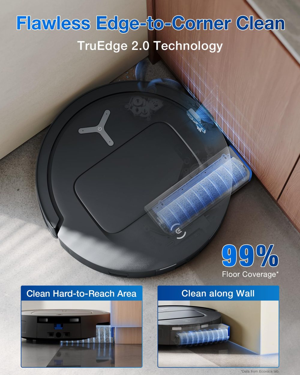 ECOVACS DEEBOT X9 PRO Omni Robot Vacuum and Mop, Blast™ 16,600Pa Suction, OZMO Roller Instant Self-Washing Mopping, ZeroTangle™ 3.0, Triple Lift System, AI Smart Navigation, Hands-Free Omni Station - Image 11