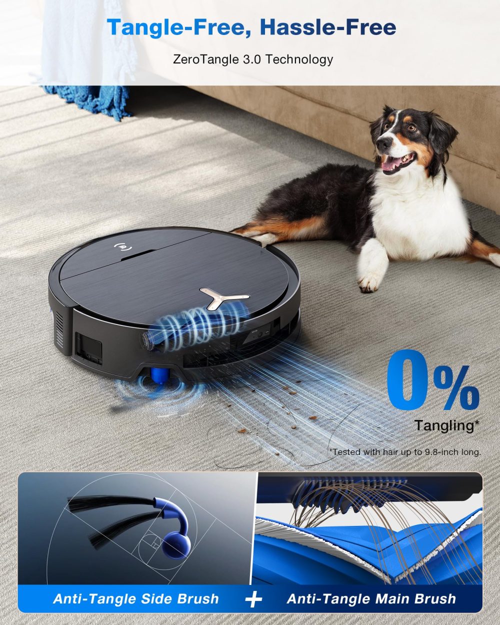 ECOVACS DEEBOT X9 PRO Omni Robot Vacuum and Mop, Blast™ 16,600Pa Suction, OZMO Roller Instant Self-Washing Mopping, ZeroTangle™ 3.0, Triple Lift System, AI Smart Navigation, Hands-Free Omni Station - Image 6