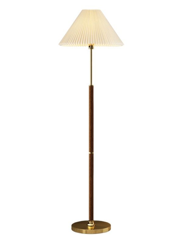 Pleated floor lamp living room sofa side study bedroom bed head light luxury creative simple American retro vertical table lamp