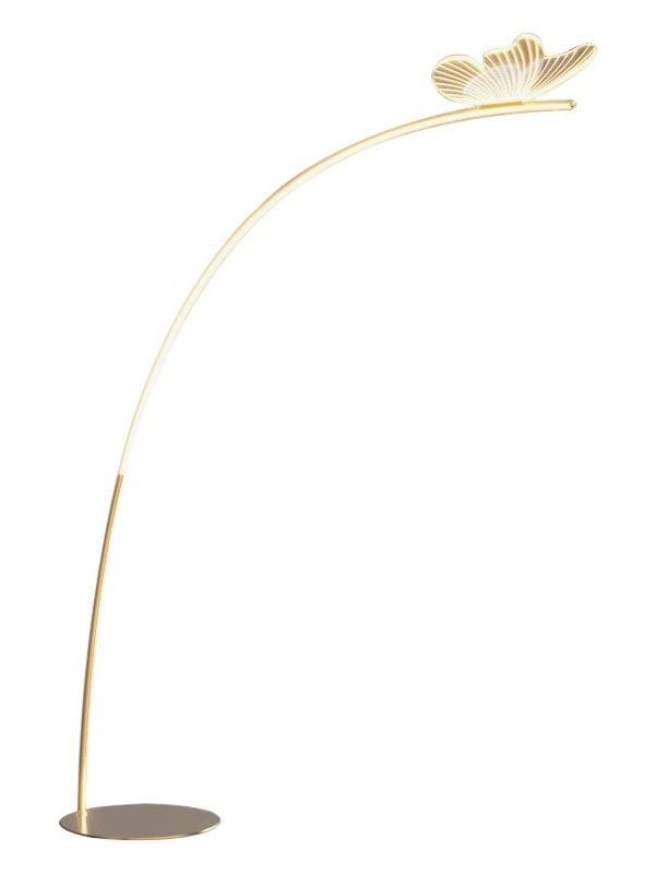 Butterfly floor lamp living room sofa side headlamp high-grade light luxury cream style bedroom bedside fishing lighting