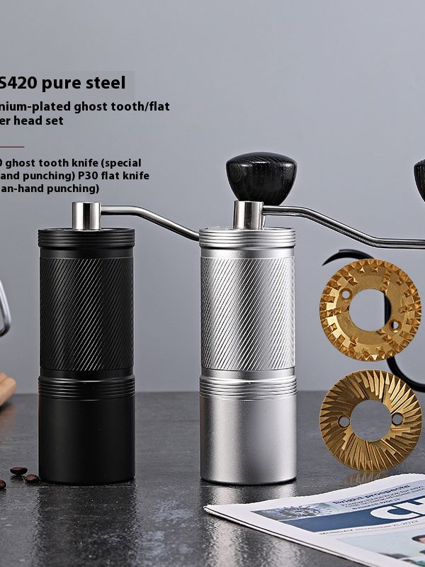 hand grinder ghost tooth flat knife hand punch Italian coffee all-round hand grinder manual coffee bean grinding appliance