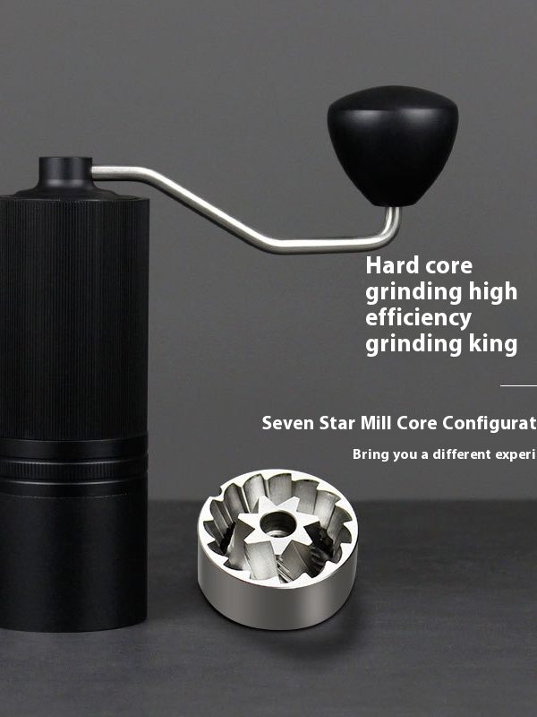 Hand Bean Grinder Precision Manual Italian Hand Punching Coffee Bean Portable Household Grinder High Nitrogen Steel 7-Star Grinding Core