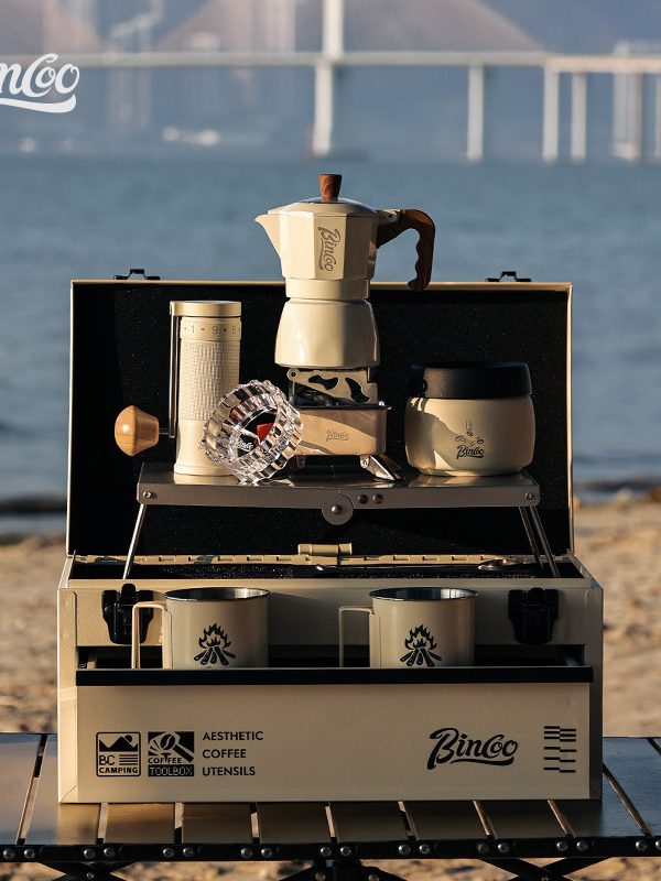 Portable Moka Pot Coffee Set for Camping & Outdoor Adventures