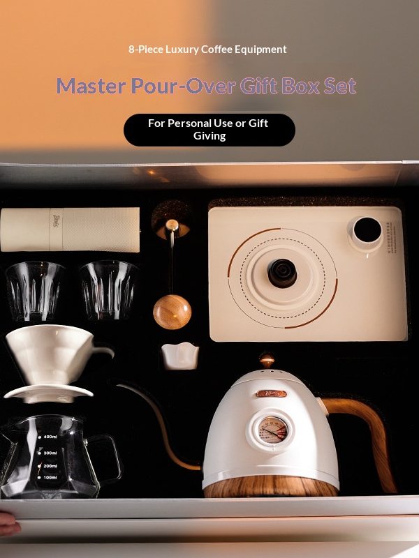 <strong>Handcrafted Pour Over Coffee Gift Set | Grinder Included</strong>