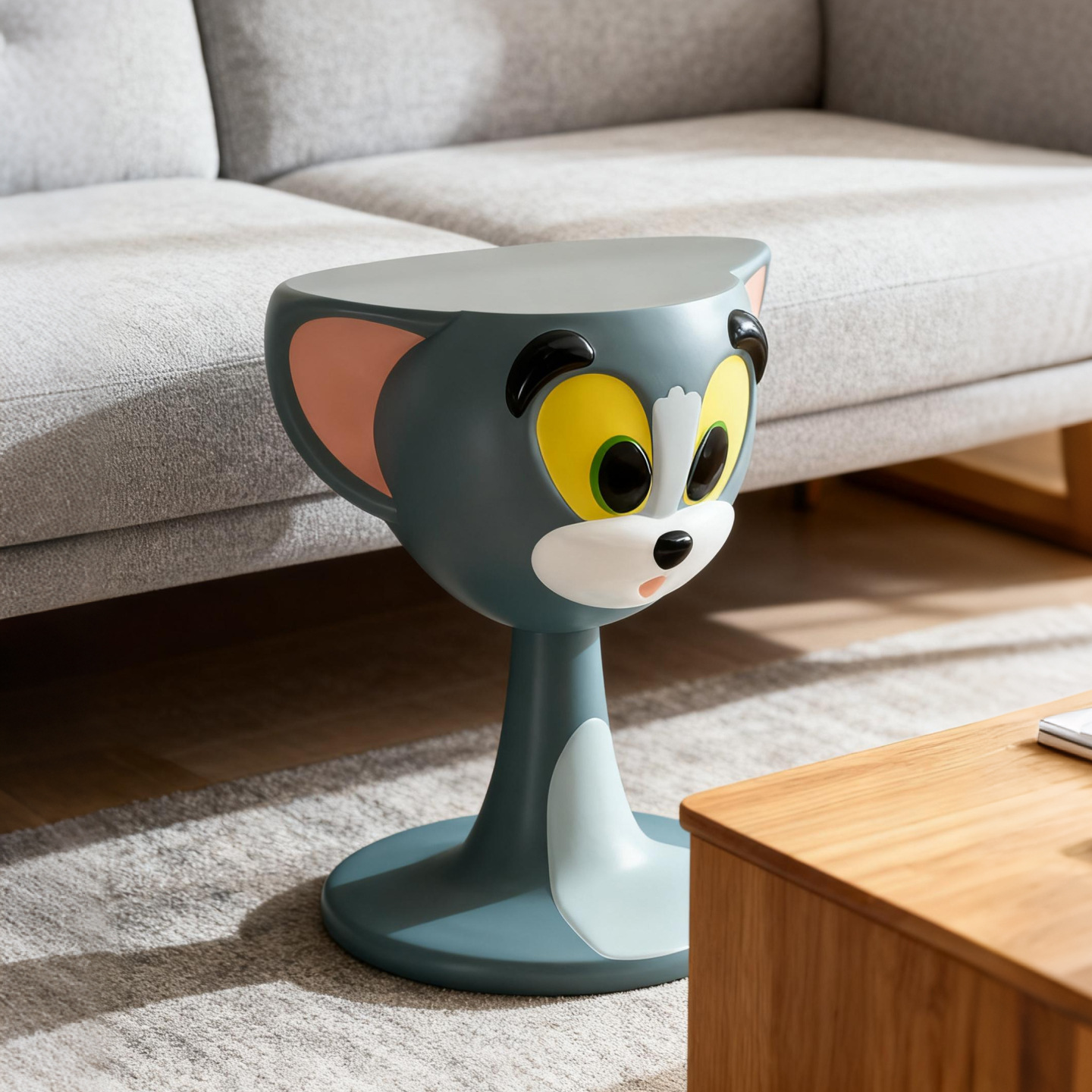 Cartoon Tom Cat Coffee Table Creative Living Room Large Ornament Floor Side Table Cute Bedside Table Furniture Housewarming Gift - Image 4