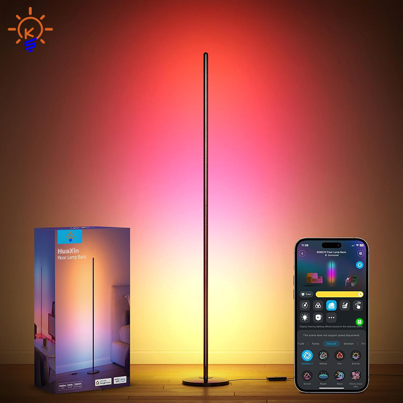 Symphony Floor Lamp Living Room Bedroom Sofa Beside Scandinavian Corner Lamp Bluetooth Remote Control Rgb Music Atmosphere Lamp