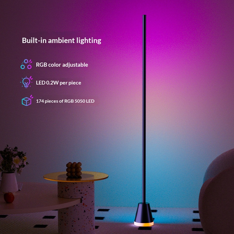Symphony Floor Lamp Living Room Bedroom Sofa Beside Scandinavian Corner Lamp Bluetooth Remote Control Rgb Music Atmosphere Lamp - Image 2